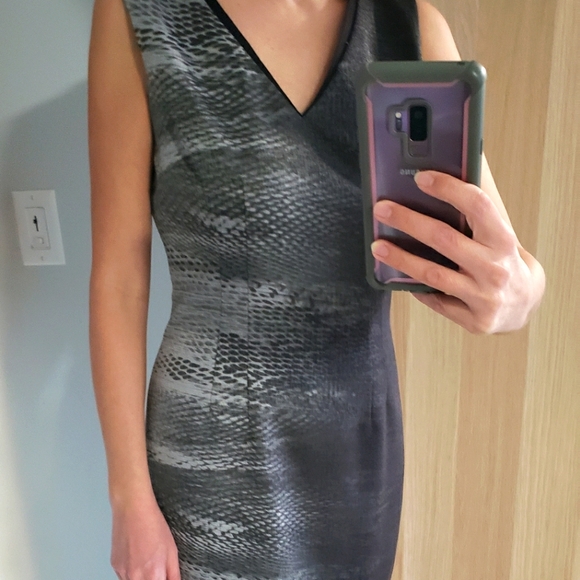 T Tahari Midi grey dress 8 - Picture 1 of 4